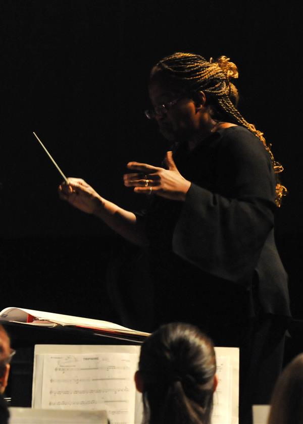 Students performing at the 2023-2024 All County Band Concert